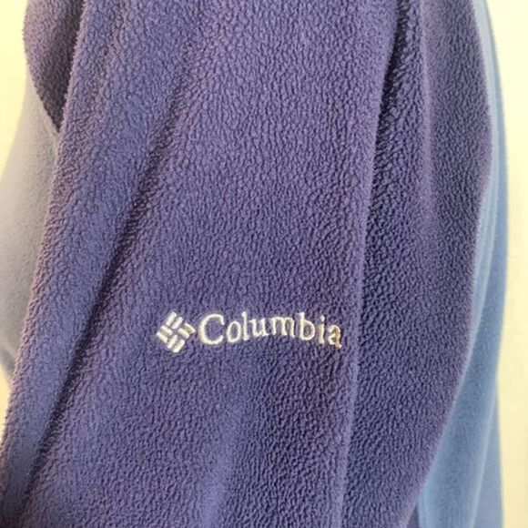 Columbia Blue Fuzzy Fleece Half-Zip Sweater - Picture 4 of 10